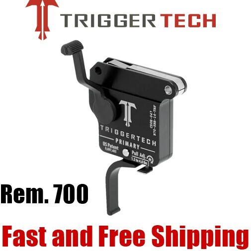 TriggerTech Primary Trigger w/ Bolt Release for Remington 700 - Black Flat