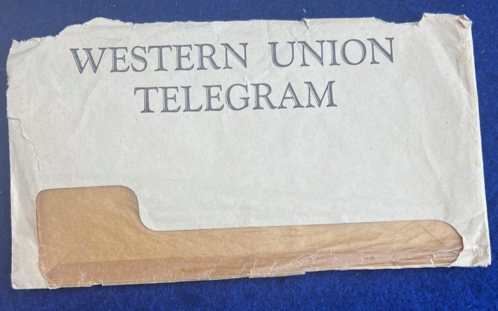 1950 Korean War Initial Reserve Activation Telegram Air Force WWII Mobilization