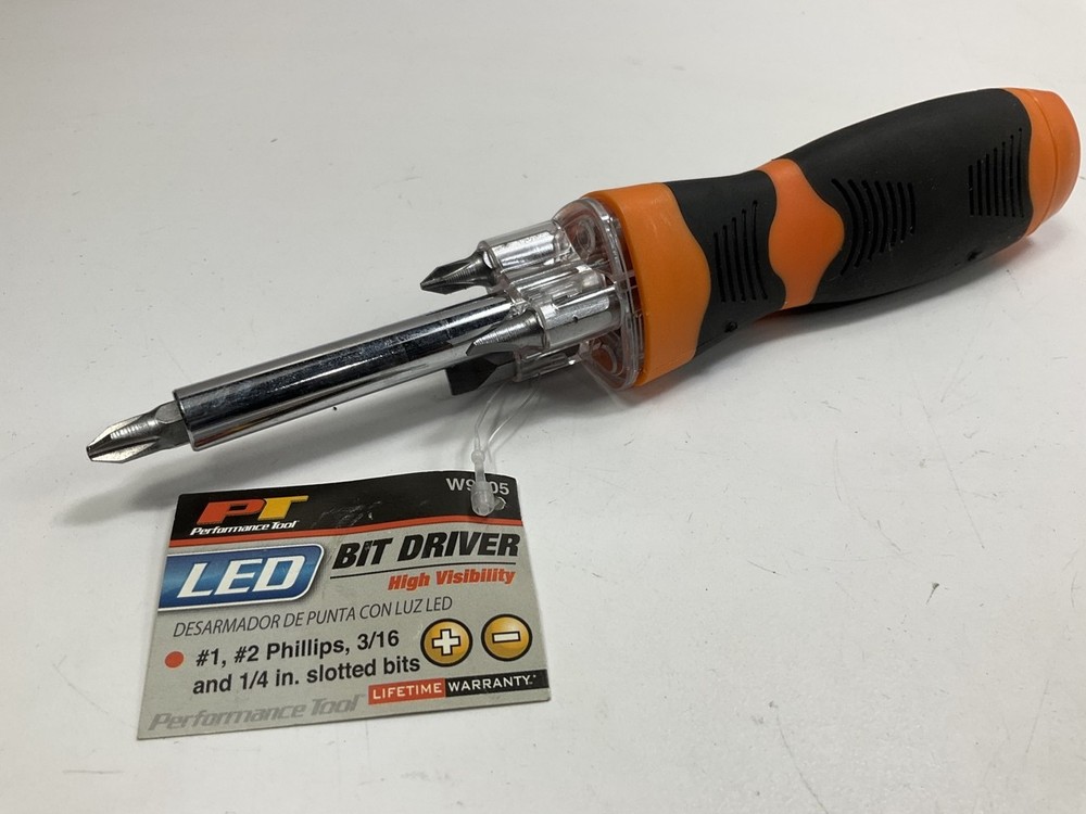 Performance Tool W9205 High Visibility LED Illuminated Bit Driver