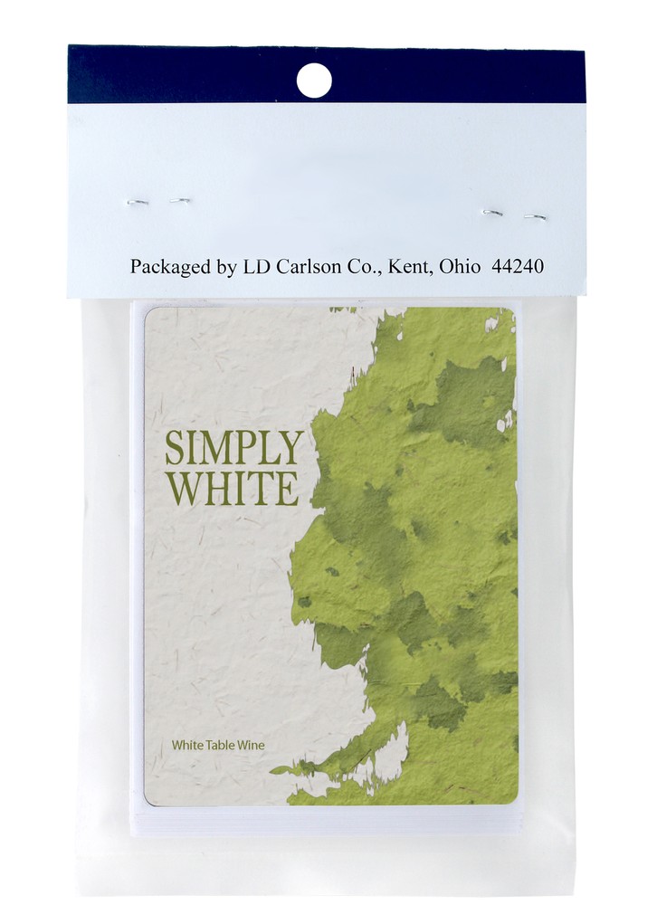 Simply White Wine Labels 30/Pack Varietal Collection