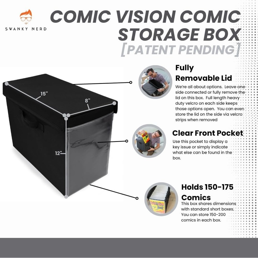 Comic Book Storage Box with Comic Book Display Window [Patent Pending]�