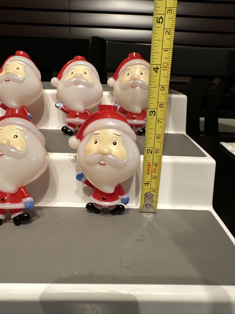 Santa Christmas String Light Covers Plastic Lot Of 9