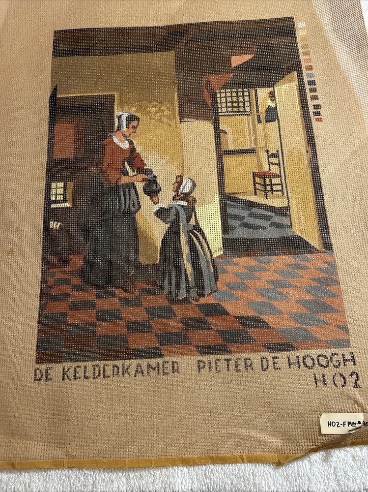 needlepoint canvas handpainted