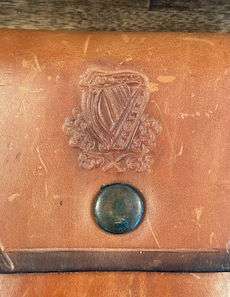 Vintage Irish Embossed Leather Ammunition Belt