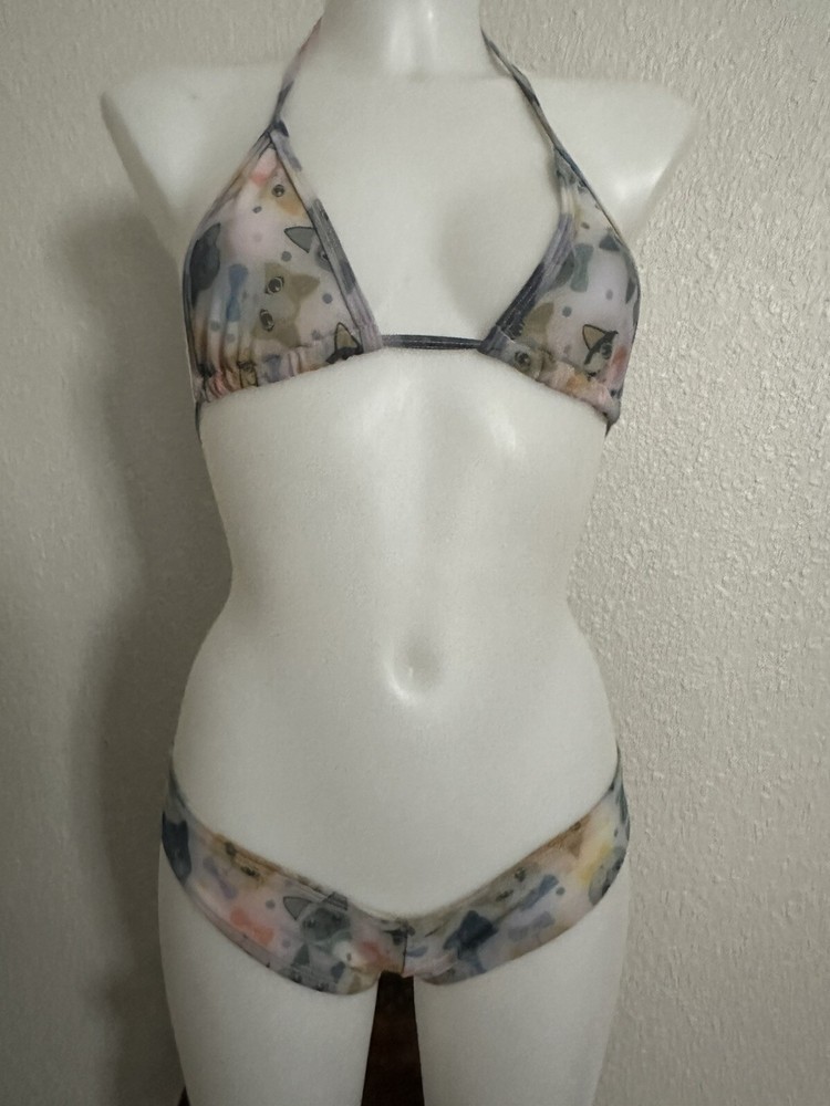Exotic Dancer Tri Top And Scrunch Butt Booty Short Set
