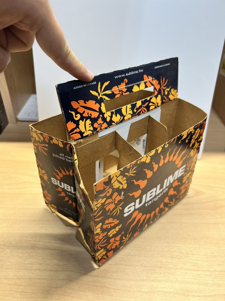 Vintage 90s Sublime Hard Tangeria 6 Pack Container