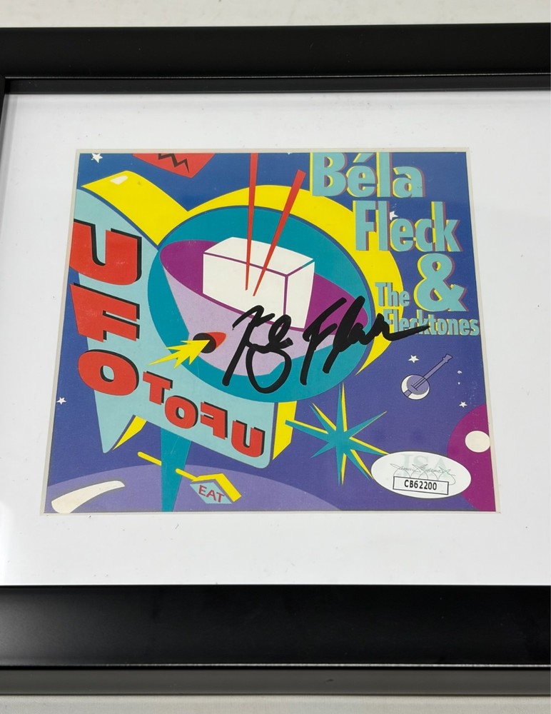 Bela Fleck signed UFO Tofu Framed CD Cover JSA COA