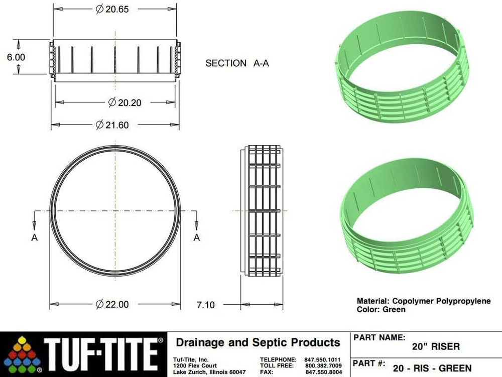 Septic Tank Riser 20"X12"