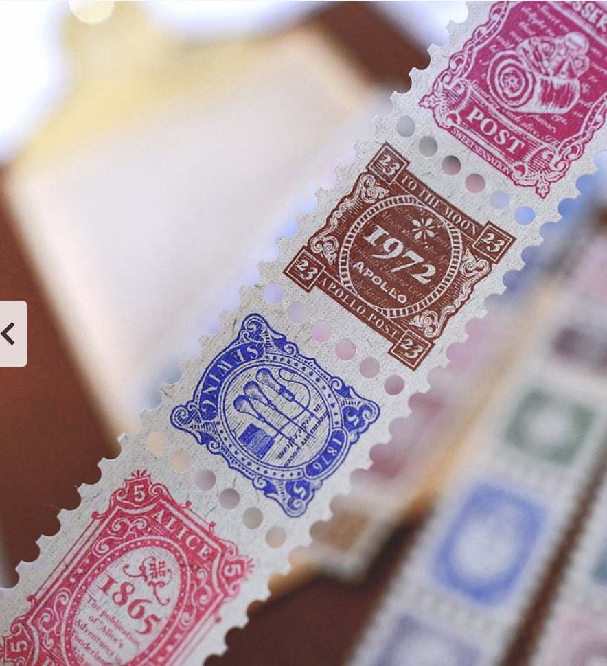 Retro Stamps 2.5cm WASHI SAMPLE LOOP