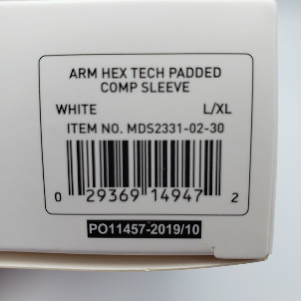 McDavid Hex Tech Padded Compression Shooter Sleeve (Small -- XLarge) White