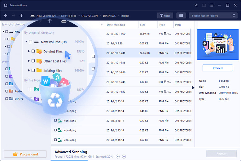 Easeus Data Recovery 1 PC 1 Yr Data Recovery Professional.