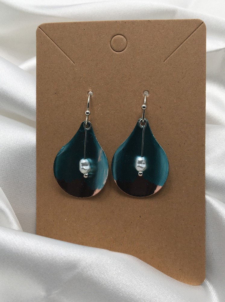 1.5 Inch Silver-tone Earring Teardrop Set Dangle Drop Hook New Free Ship 770