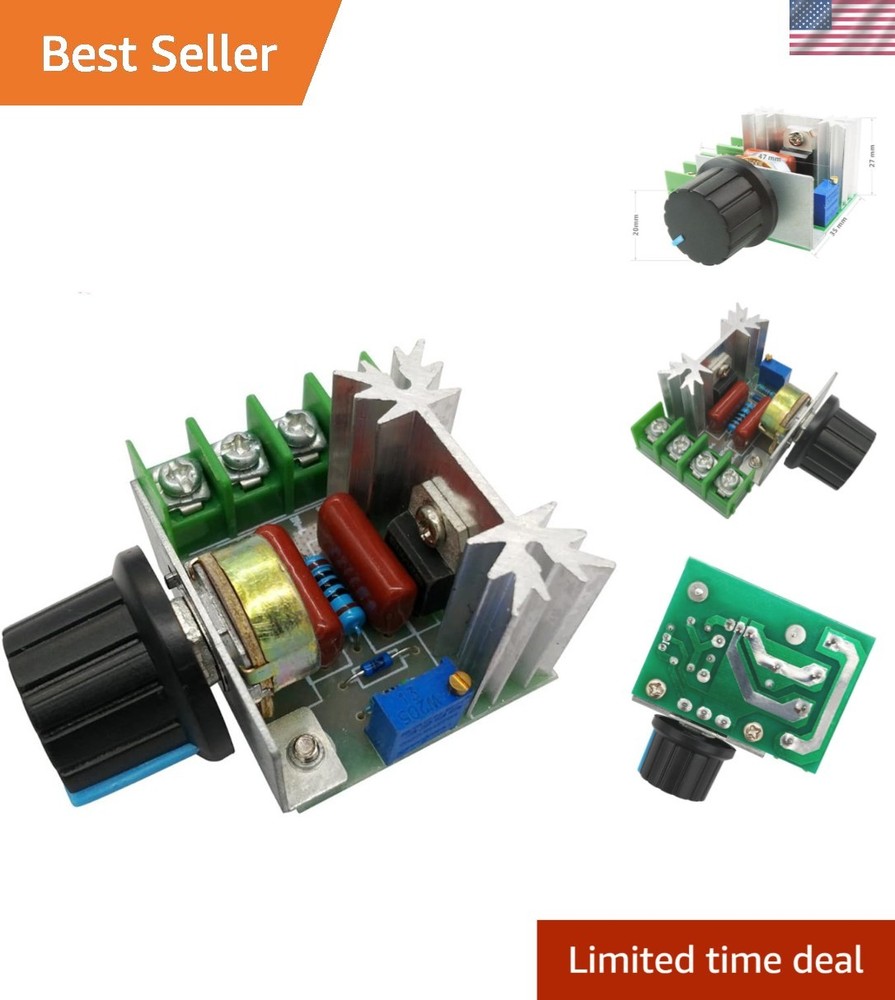 2000W Adjustable PWM AC Motor Speed Controller Module - 50V-220V Regulator