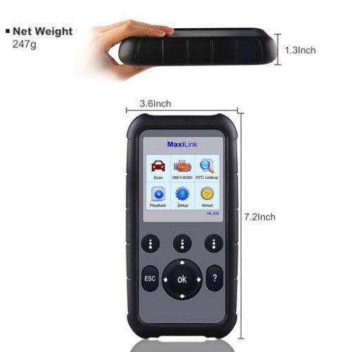 Autel MaxiLink ML629 Automotive OBD2 Scanner Code Reader Check Engine/ABS/SRS
