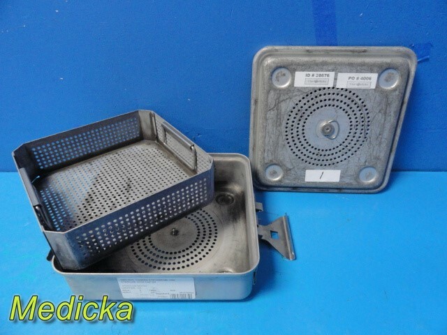 Case Medical Sterilization Container W/ Lid & Basket ~ 28676