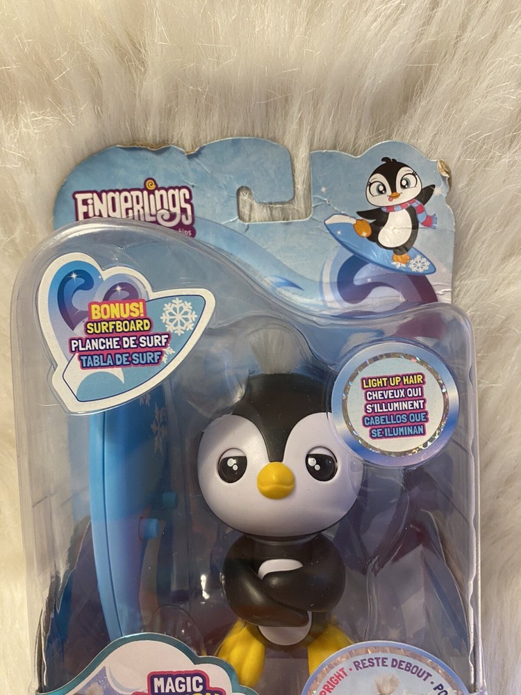 Fingerlings Tux Penguin With Surfboard Magic Motion Sensor Toy