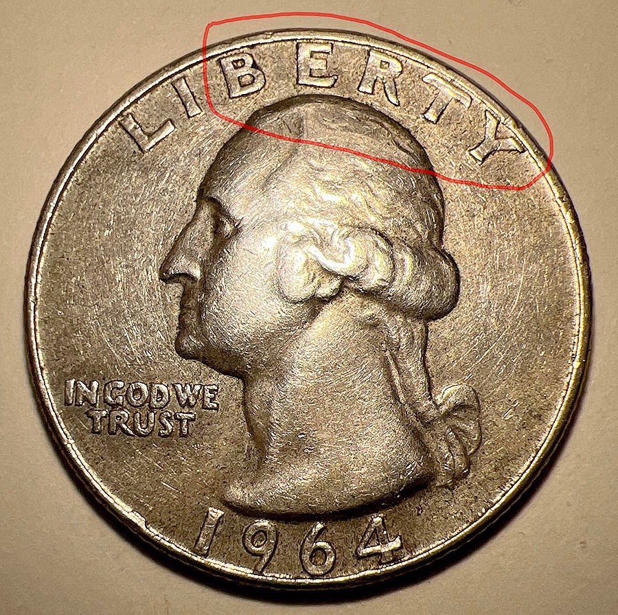 RARE 1964 D Quarter Error