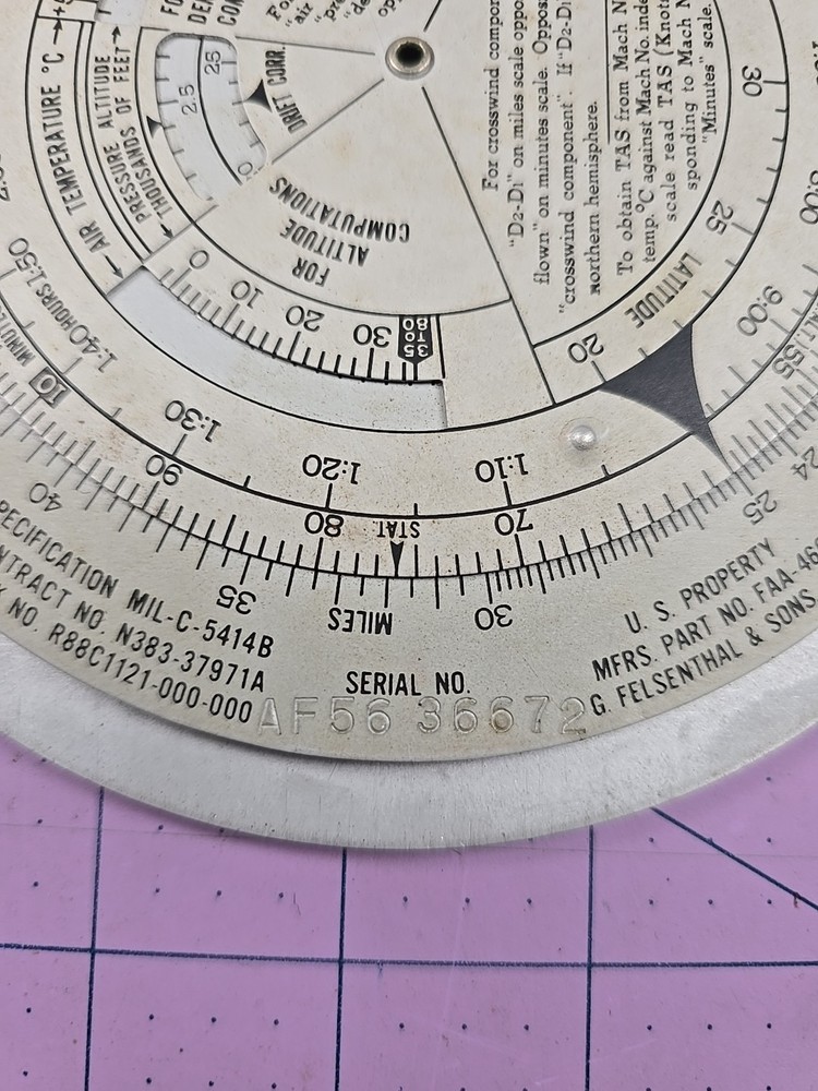USAF Air Navigation Slide Calculator # MB-4 Navigation & Dead Reckoning w/ Case