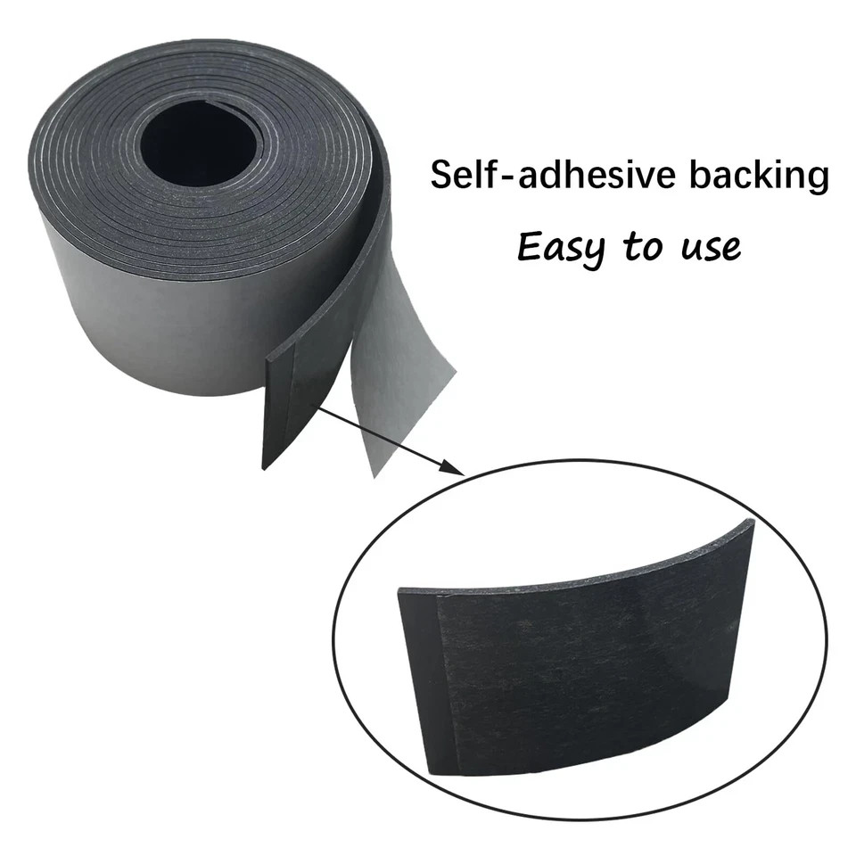 Solid Rubber Sheet with Adhesive 1/16 .062" Thick X 2" Wide X 10'Long Solid R...