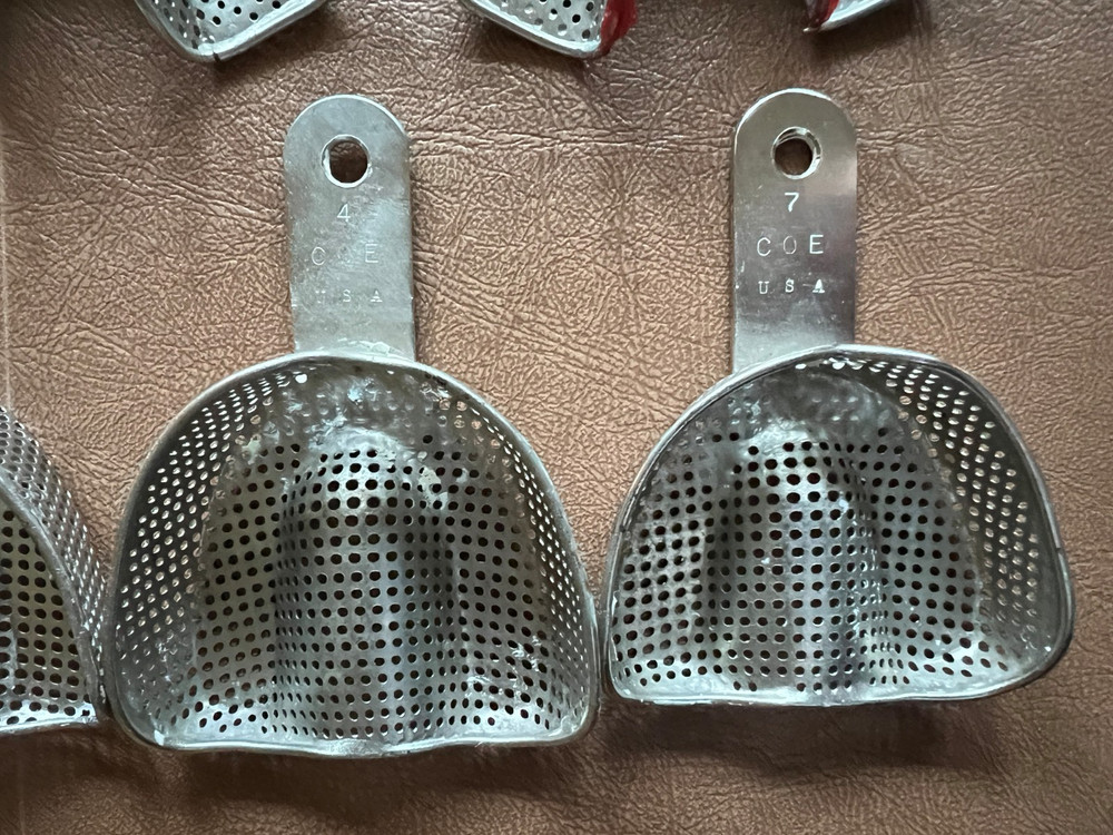 Used COE Metal Impression Trays (7 Items Total)