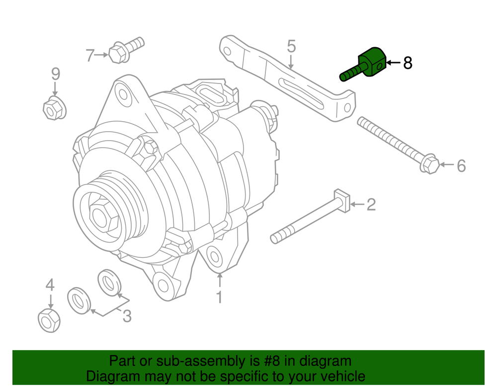 Genuine Mitsubishi Bracket Bolt 1801A079