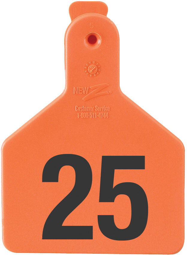 Z Tags Calf Ear Tags Orange Numbered 176-200