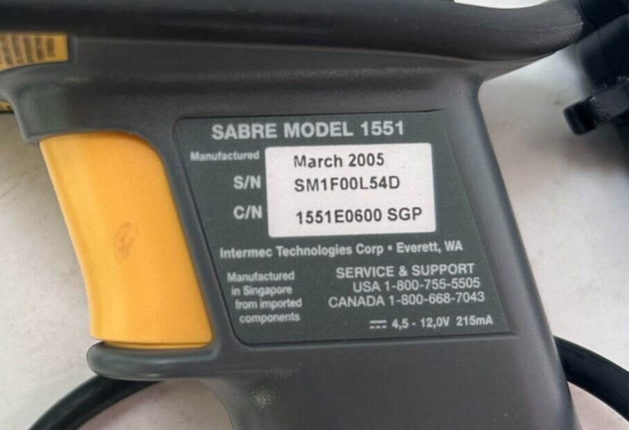 USED Intermec Sabre Model 1551 Scanner