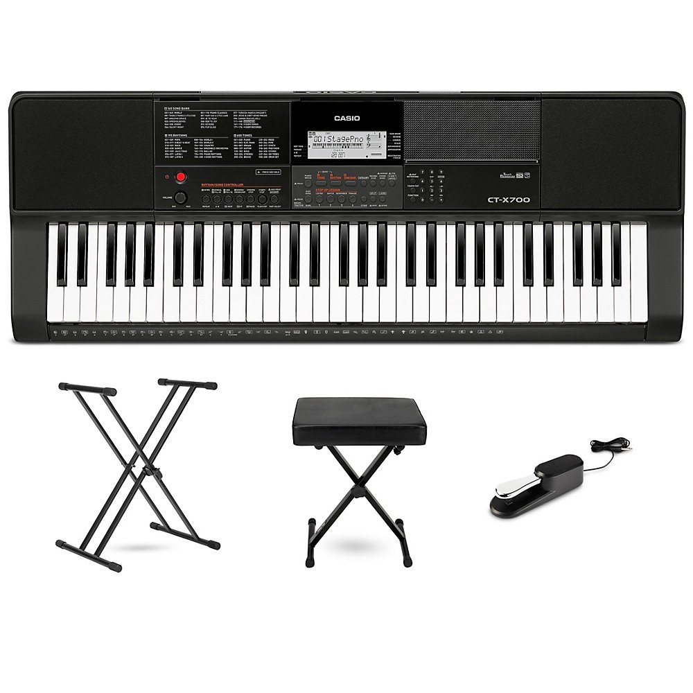 Casio CT-X700 61-Key Arranger Essentials Bundle Black