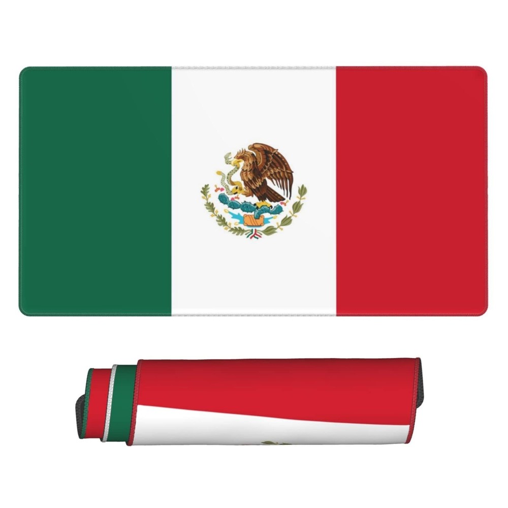 Mexican Flag Large Gaming Mouse Pad,Keyboard Pad Comfortable Operation (3mm T...