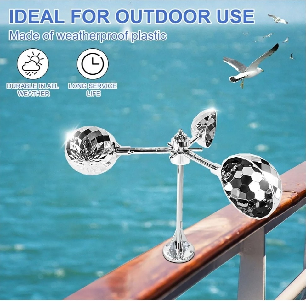 Compact Bird Control Device - Reflective Deterrent for Seagulls and Pigeons