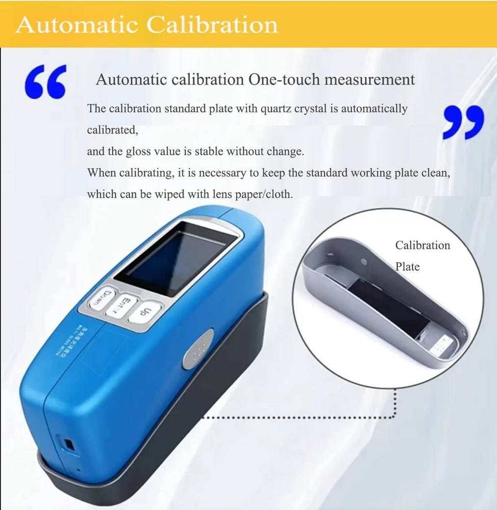 Glossmeter 60° Gloss Meter with Range 0 to 1000GU Data Storage Function
