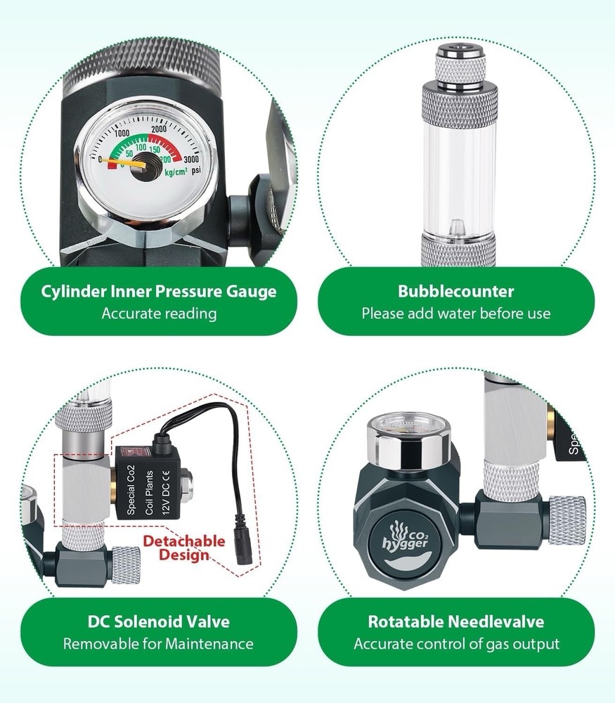 Aquarium Co2 Regulator, Mini CO₂ System