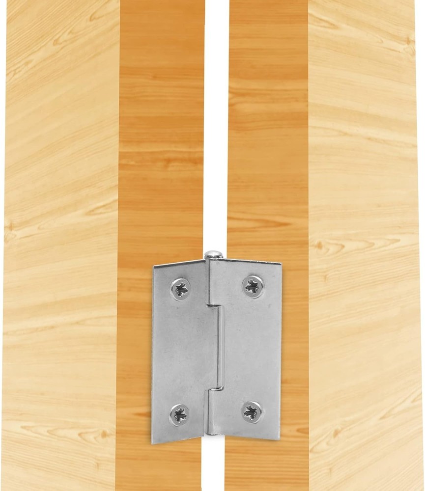 Durable 1.5" Mini Hinges - 6-Pack Rust-Resistant Craft & Cabinet Hinges