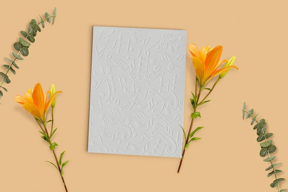 Music Notes Plastic Embossing Folders for Card Making Background Scrapbooking Pl