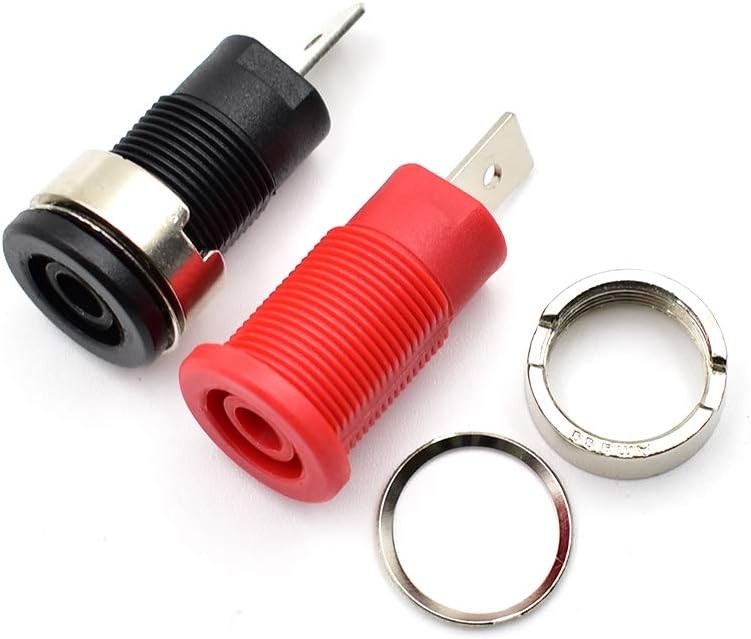 10Pcs 4mm Banana Jack Female Panel Mount Socket Binding Post Adapter...