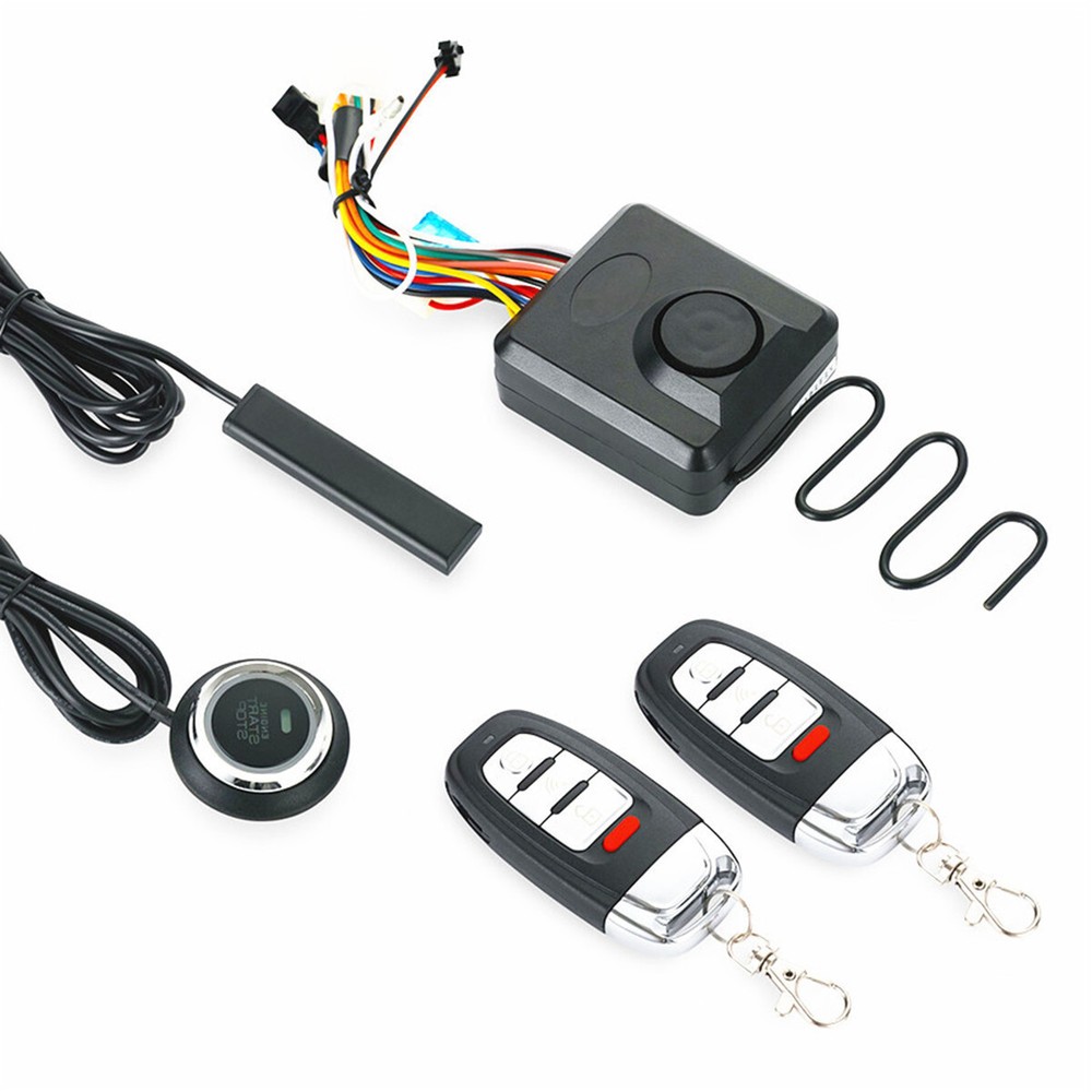 Motorcycle Engine Ignition Starter Scooter Push Button One-button Start Alarm