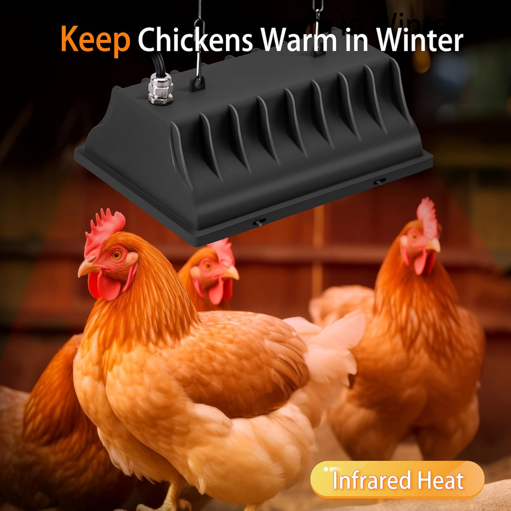 Chicken Brooder Heater Lamp 250W Brooder Heating Plate for Chicks Hanging Light