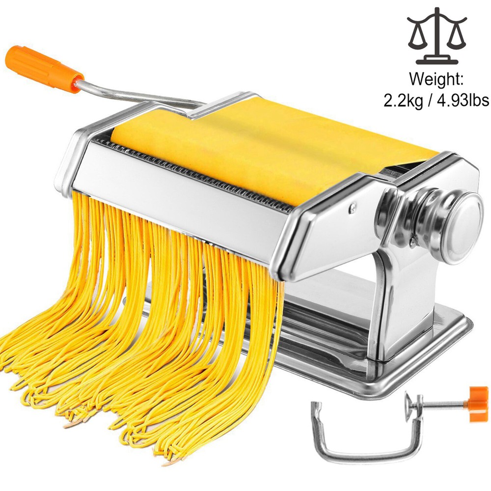 Stainless Steel Pasta Maker Thickness Adjustable Noodle Spaghetti Roller Machine