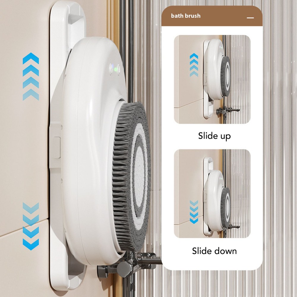 Adjustable Height Wall Mounted Body Brush For Deep Cleaning