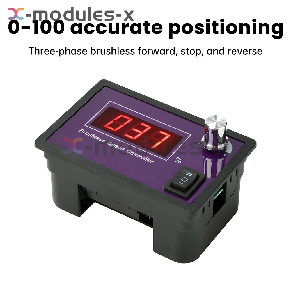 10-55V15A Brushless DC Speed Controller 3-Phase Motor Controller Forward/Reverse