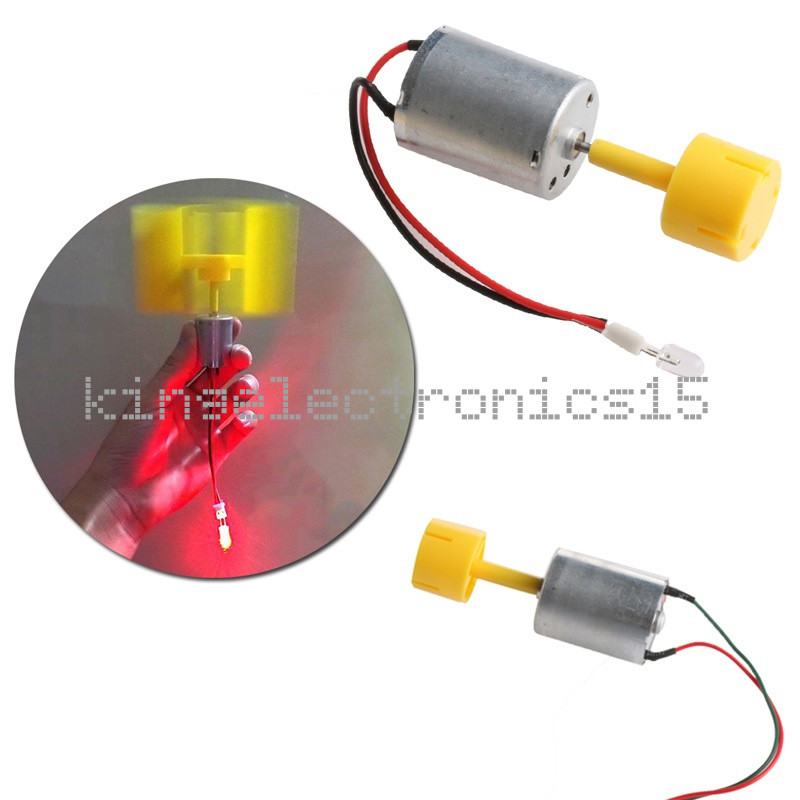 1PCS DC Micro Motor Small LED lights Vertical Axis Wind Turbine Generator Blades