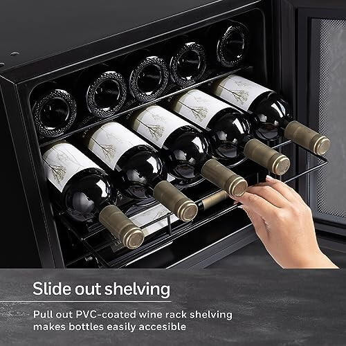 Honeywell 14 Bottle Compressor Wine Cooler Refrigerator, Compact Wine Cellar For