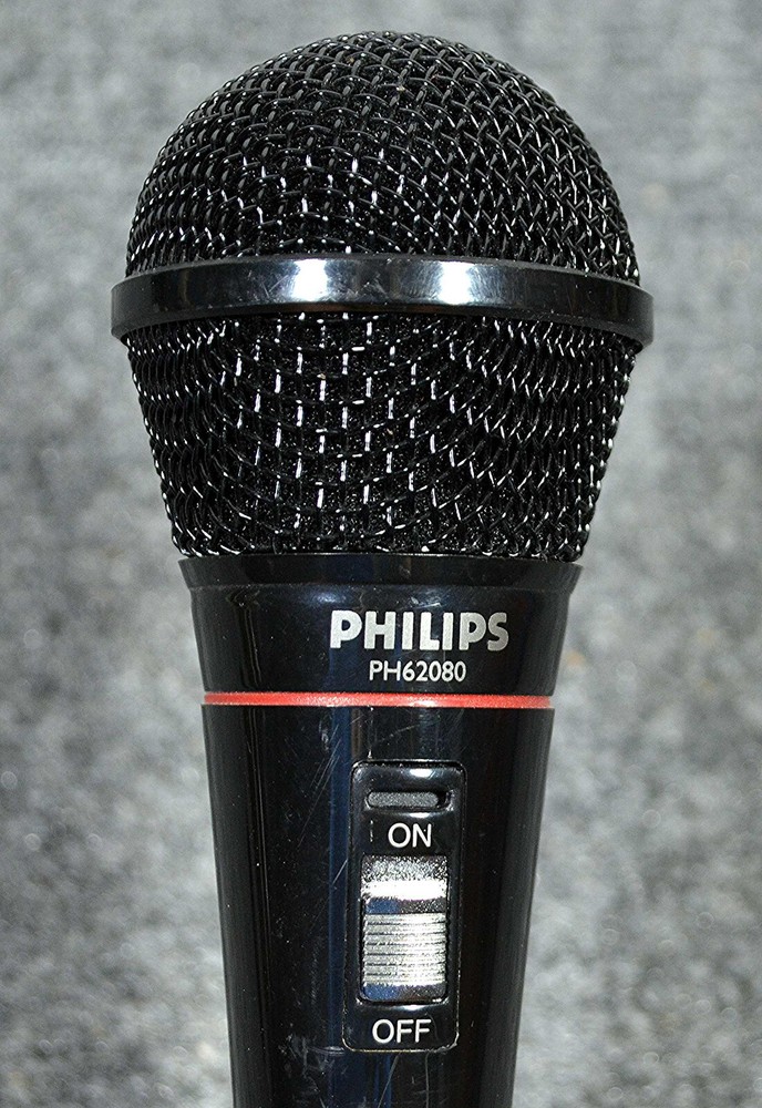 Karaoke Microphone Philips PH62080 Uni-Directional Cable Dynamic Black Wired