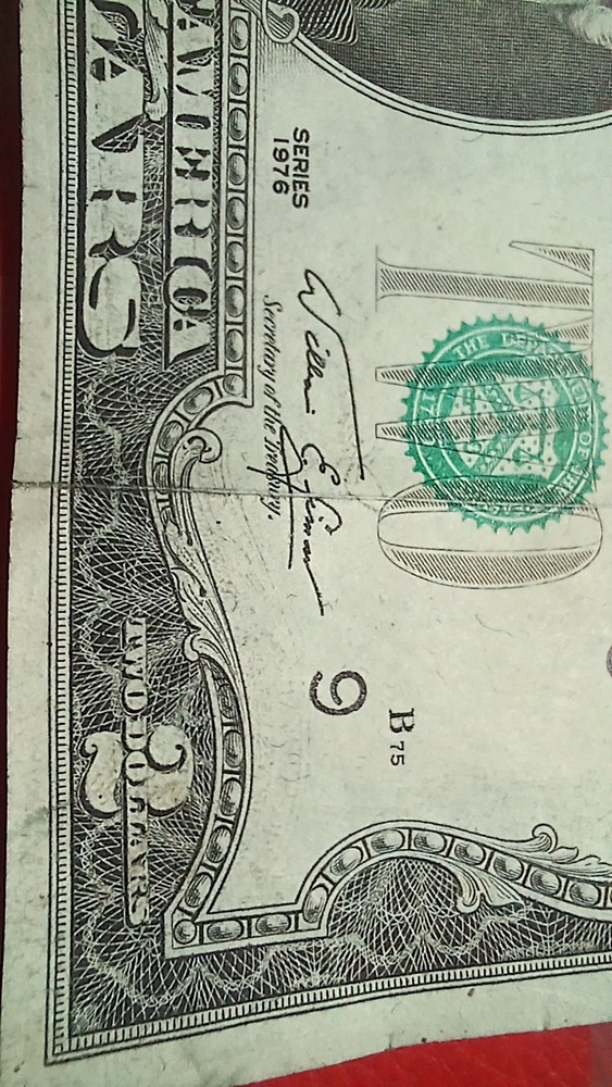 1976 $2 Bill |2xError| Ink Shift Error| Face2Face Ink Transfer| Mirrored Print