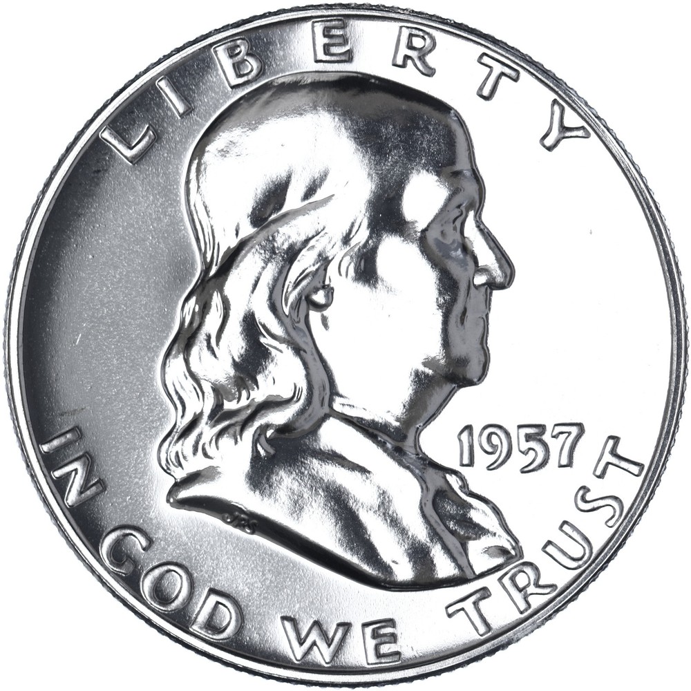 1957 (P) Franklin Half Dollar Gem Proof 90% Silver