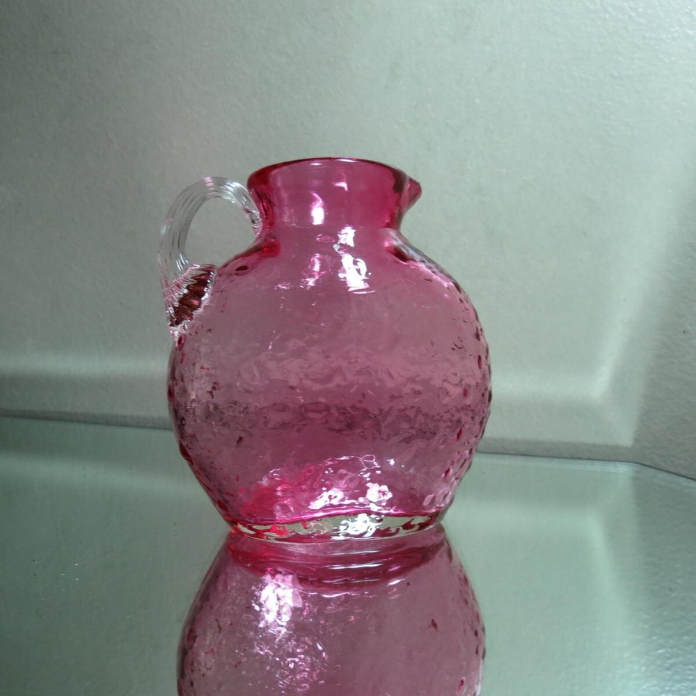 Petite MCM Handblown Cranberry pitcher