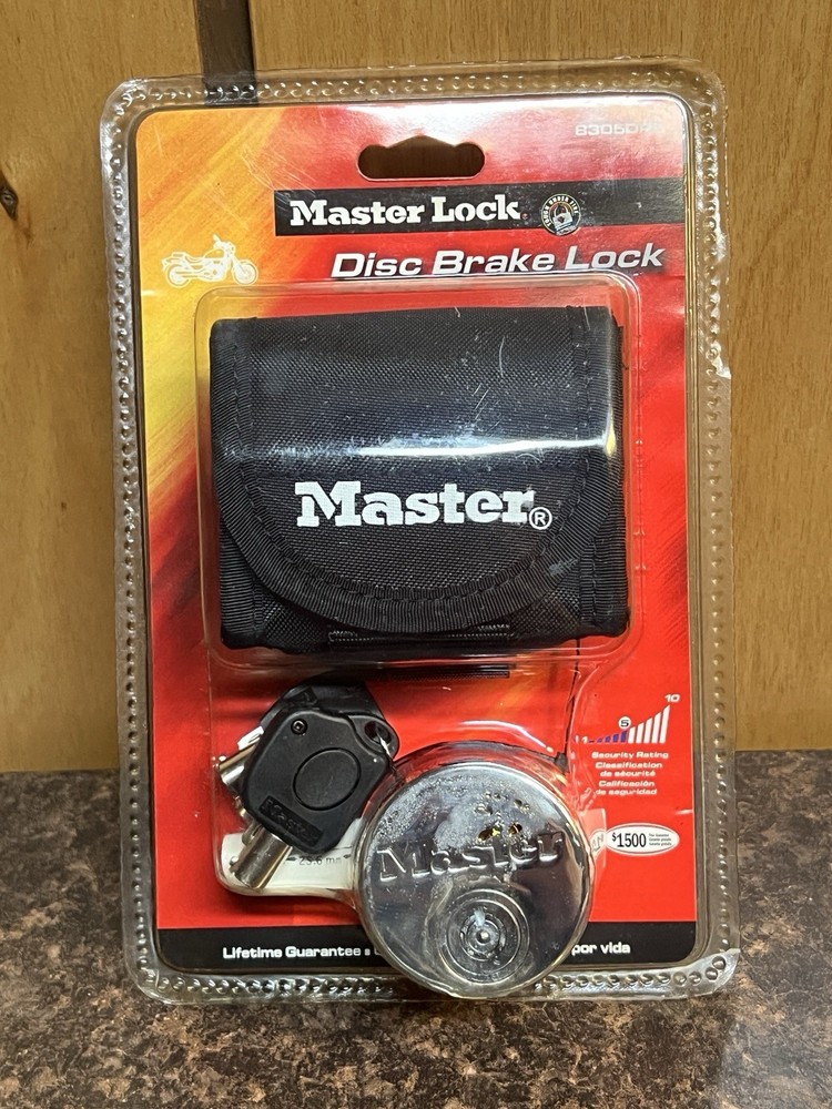 NEW Master Lock Motorcycle Disc Brake Lock 8305DPS Sealed