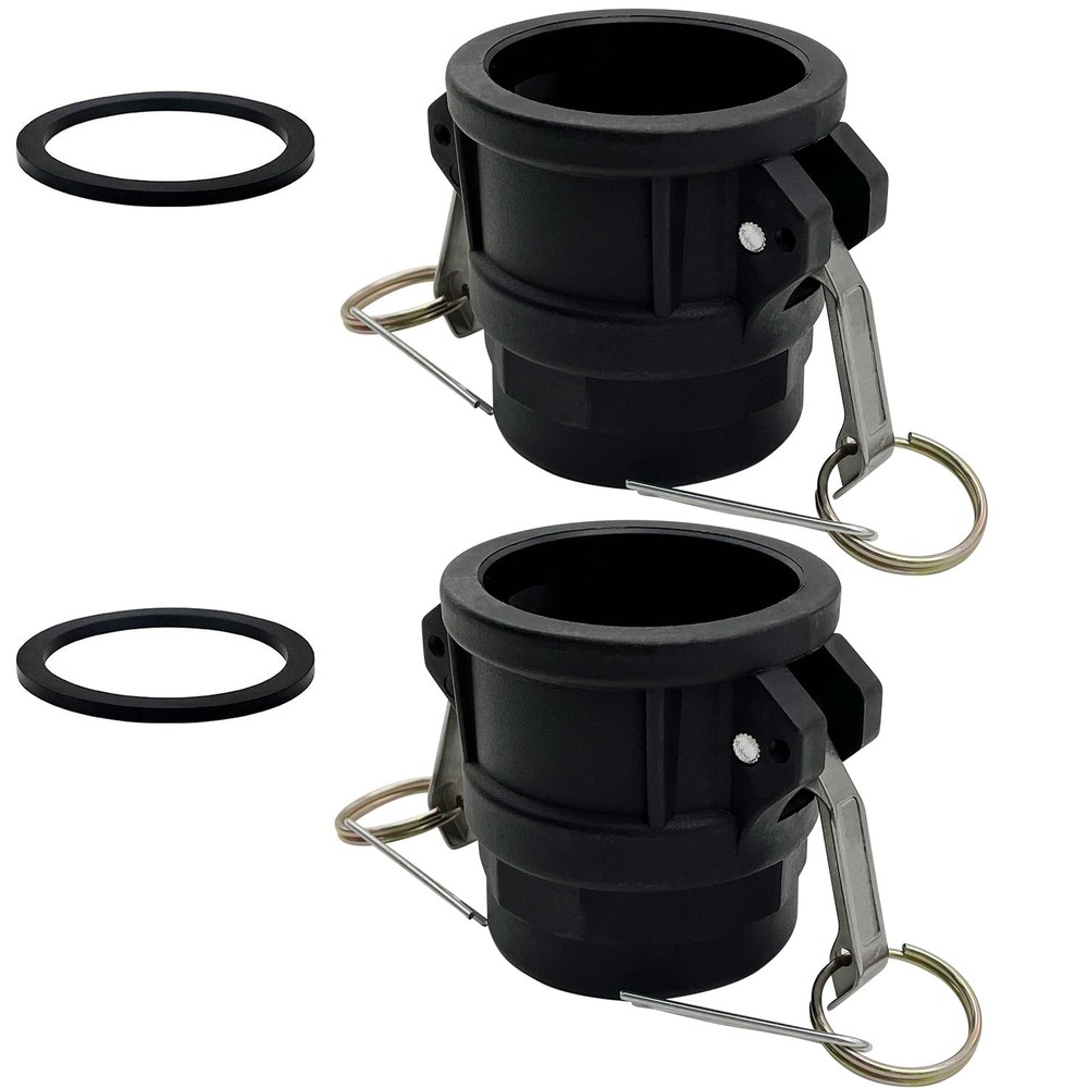 2 Pack 2 Inch Polypropylene Type D Camlock Fitting Female NPT Thread Bolt