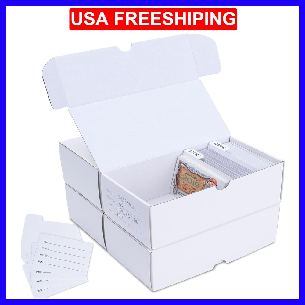 Trading-Card Storage Box, 4-Pack • 400 Count Corrugated Cardboard Storage Box...