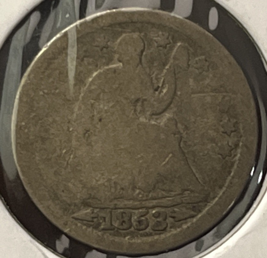 1853 Half Dime AG